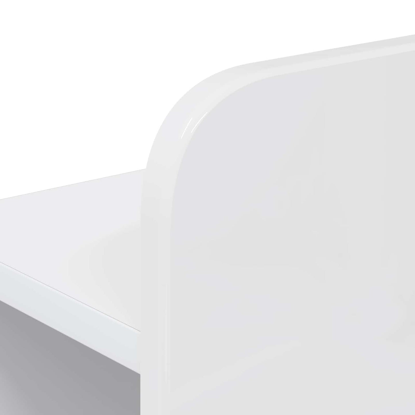 vidaXL Headboard Cabinet with Storage High Gloss White Engineered Wood