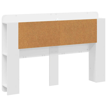 vidaXL Headboard Cabinet with Storage High Gloss White Engineered Wood