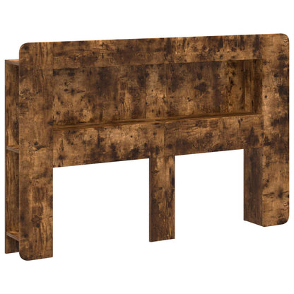 vidaXL Headboard Cabinet with Storage Smoked Oak Engineered Wood