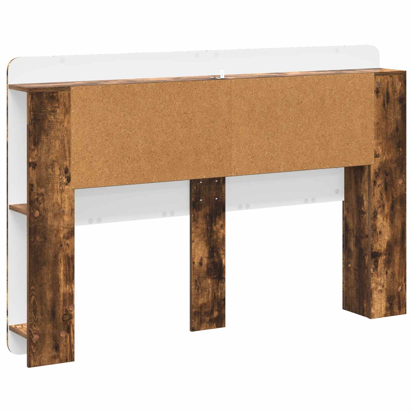 vidaXL Headboard Cabinet with Storage Smoked Oak Engineered Wood