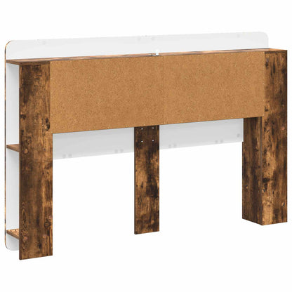 vidaXL Headboard Cabinet with Storage Smoked Oak Engineered Wood