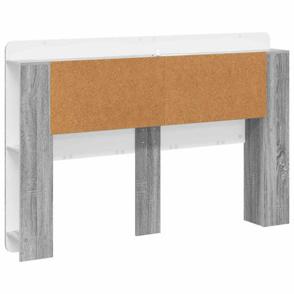 vidaXL Headboard Cabinet with Storage Grey Sonoma Engineered Wood