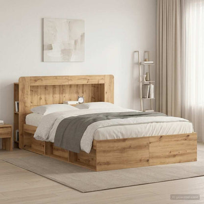 vidaXL Headboard Cabinet Artisan Oak 160 cm Engineered Wood