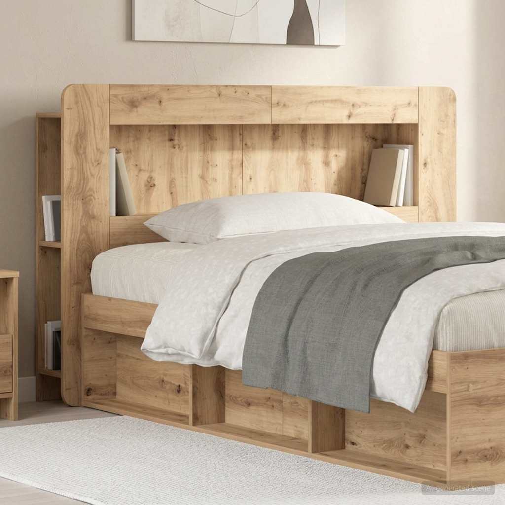 vidaXL Headboard Cabinet Artisan Oak 160 cm Engineered Wood