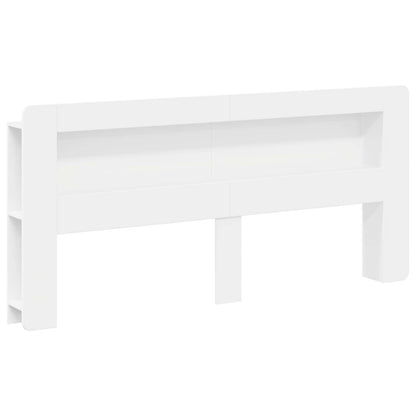 vidaXL Headboard Cabinet with Storage White Engineered Wood