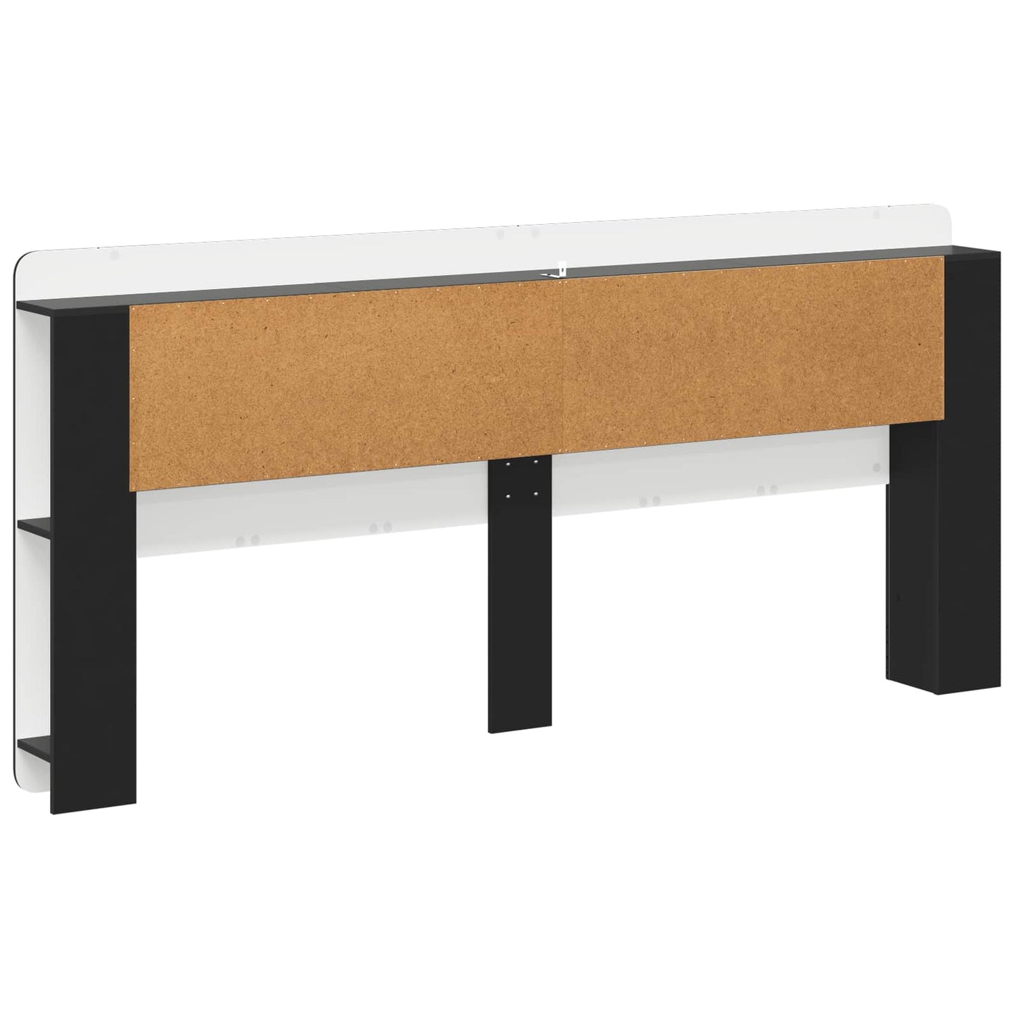 vidaXL Headboard Cabinet with Storage Black Engineered Wood