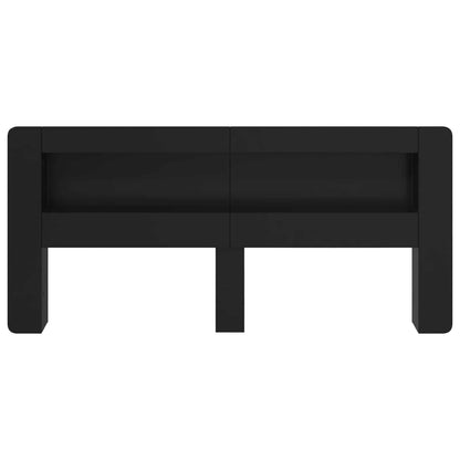 vidaXL Headboard Cabinet with Storage Black Engineered Wood