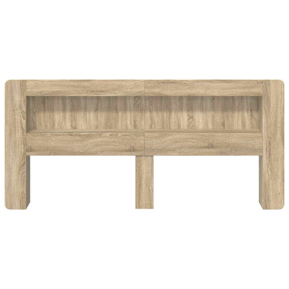 vidaXL Headboard Cabinet with Storage Sonoma Oak Engineered Wood