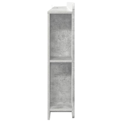 vidaXL Headboard Cabinet with Storage Concrete Grey Engineered Wood