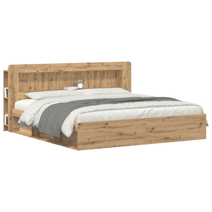 vidaXL Headboard Cabinet Artisan Oak 180 cm Engineered Wood