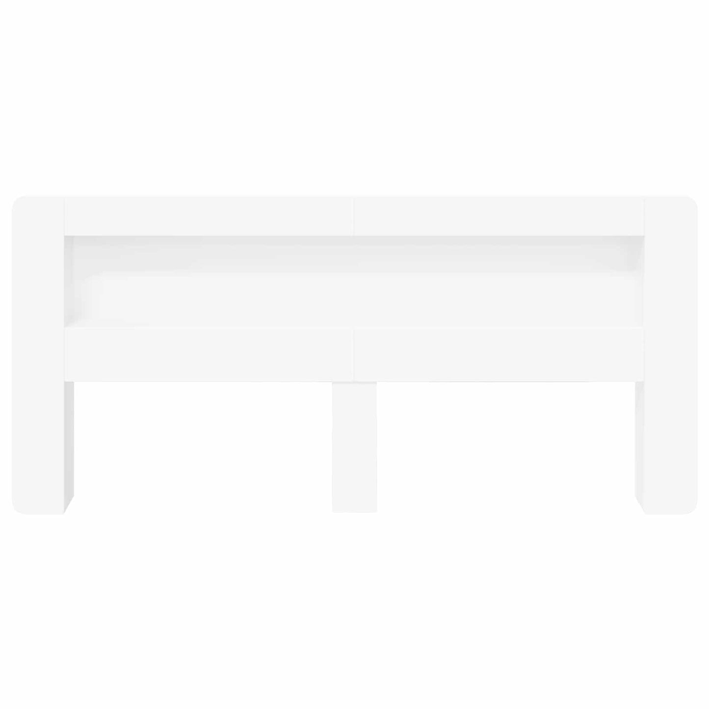 vidaXL Headboard Cabinet with Storage White Engineered Wood