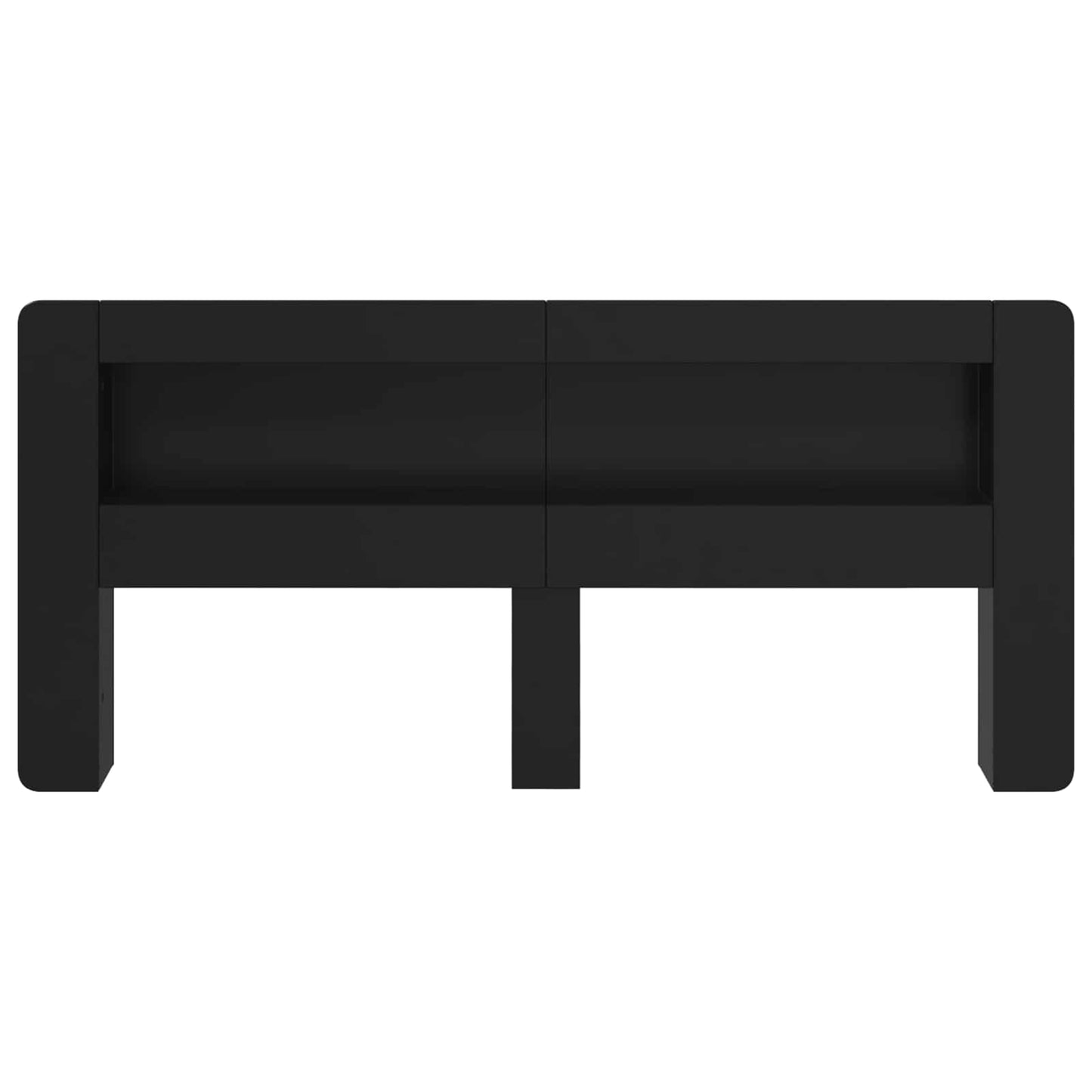 vidaXL Headboard Cabinet with Storage Black Engineered Wood