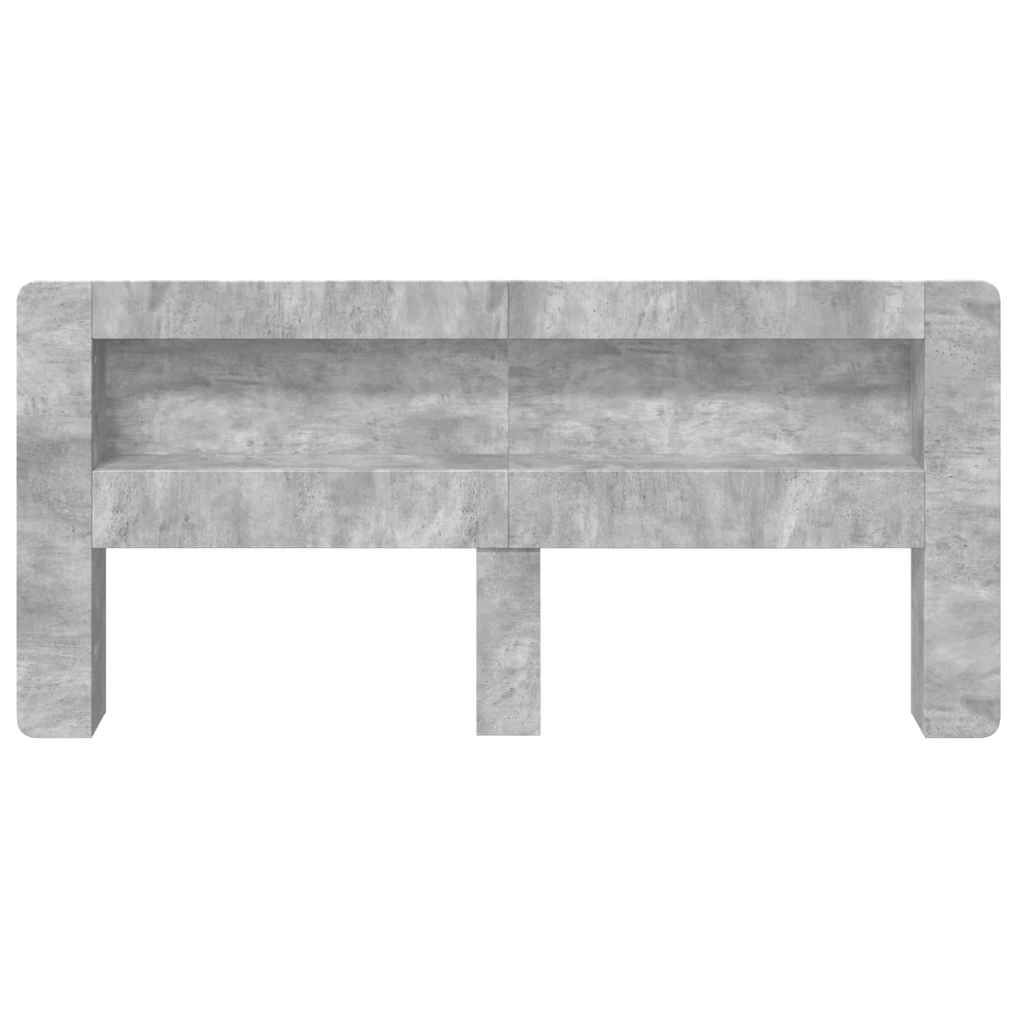 vidaXL Headboard Cabinet with Storage Concrete Grey Engineered Wood