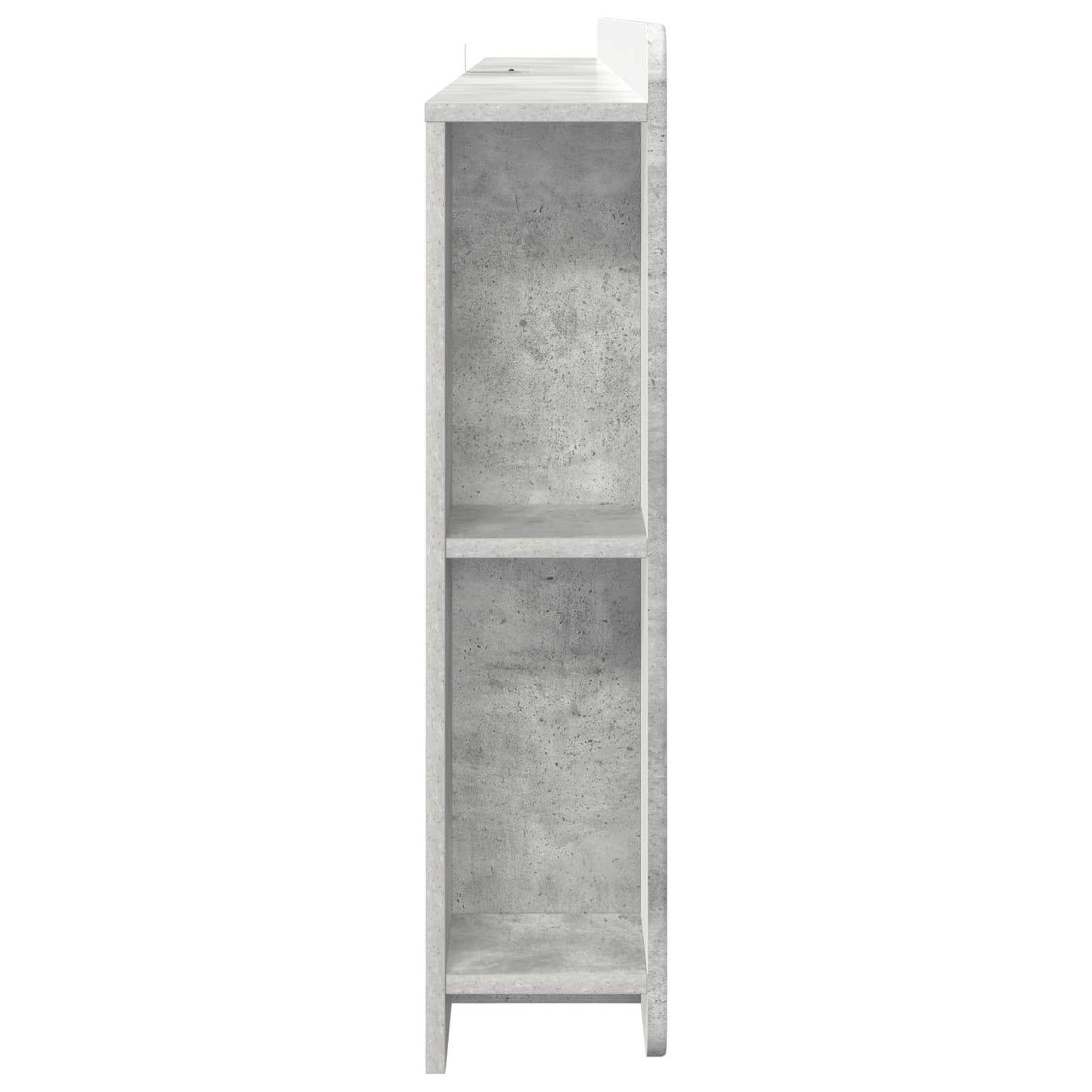 vidaXL Headboard Cabinet with Storage Concrete Grey Engineered Wood