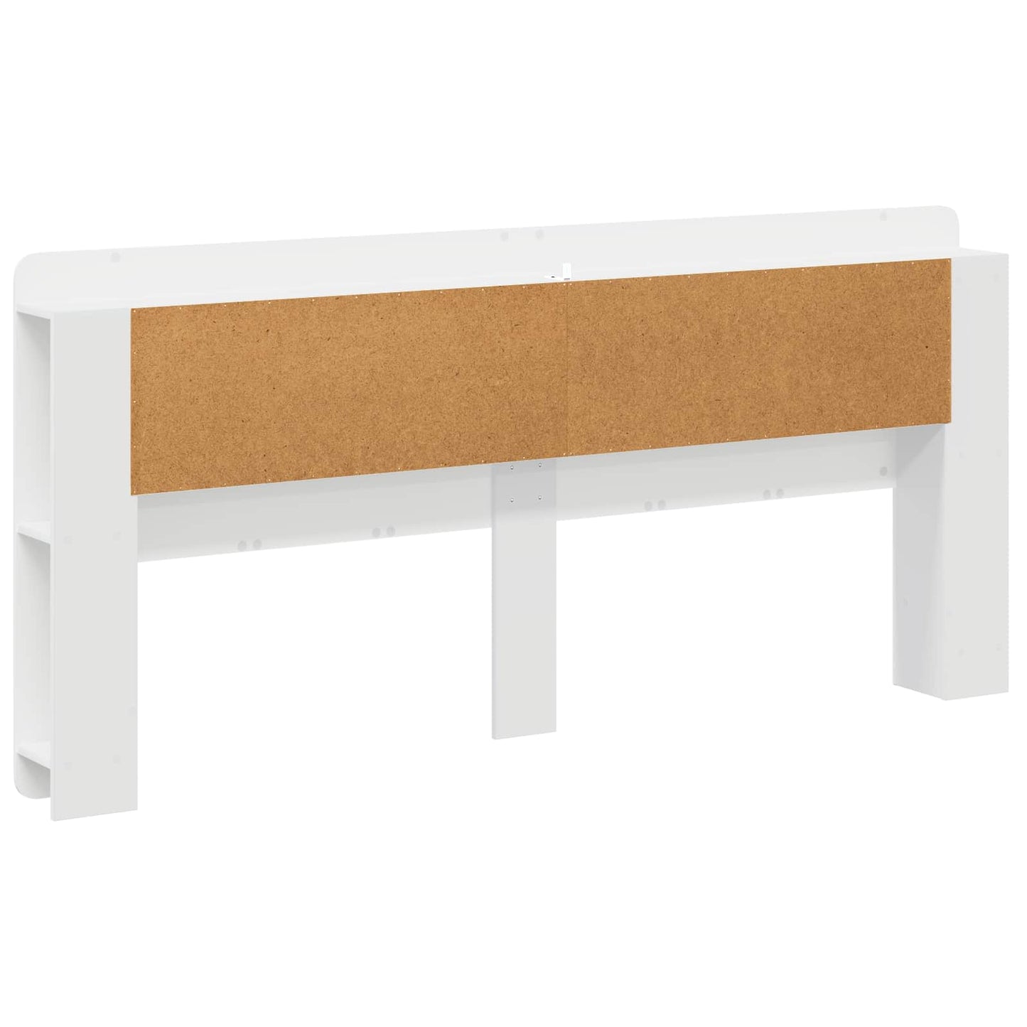 vidaXL Headboard Cabinet with Storage High Gloss White Engineered Wood