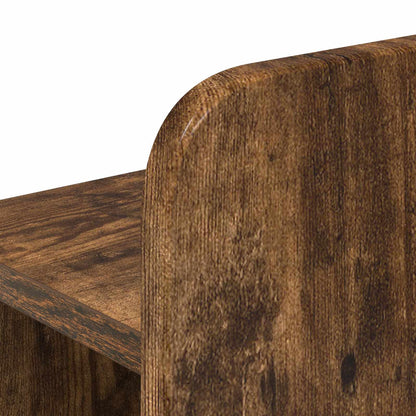 vidaXL Headboard Cabinet with Storage Smoked Oak 215 x 18.5 x 100 cm