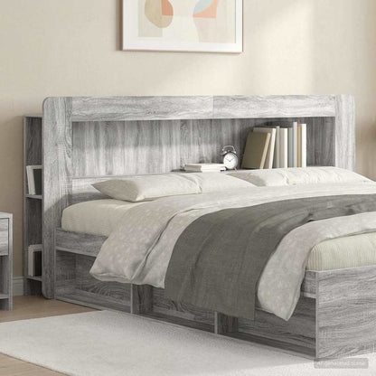 vidaXL Headboard Cabinet with Storage Grey Sonoma Engineered Wood