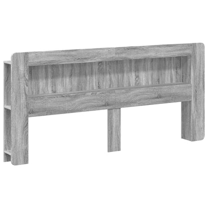 vidaXL Headboard Cabinet with Storage Grey Sonoma Engineered Wood
