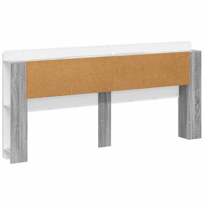 vidaXL Headboard Cabinet with Storage Grey Sonoma Engineered Wood