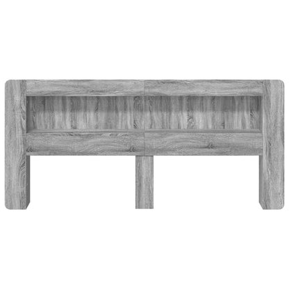 vidaXL Headboard Cabinet with Storage Grey Sonoma Engineered Wood