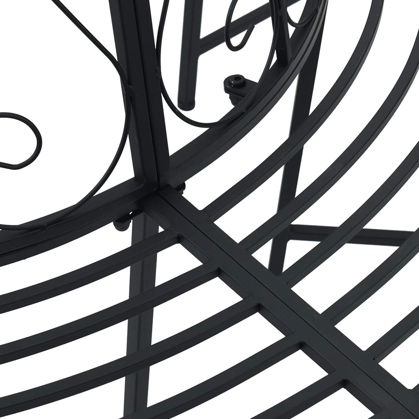 vidaXL Tree Bench Ø 160 x 89 cm Steel Black Round