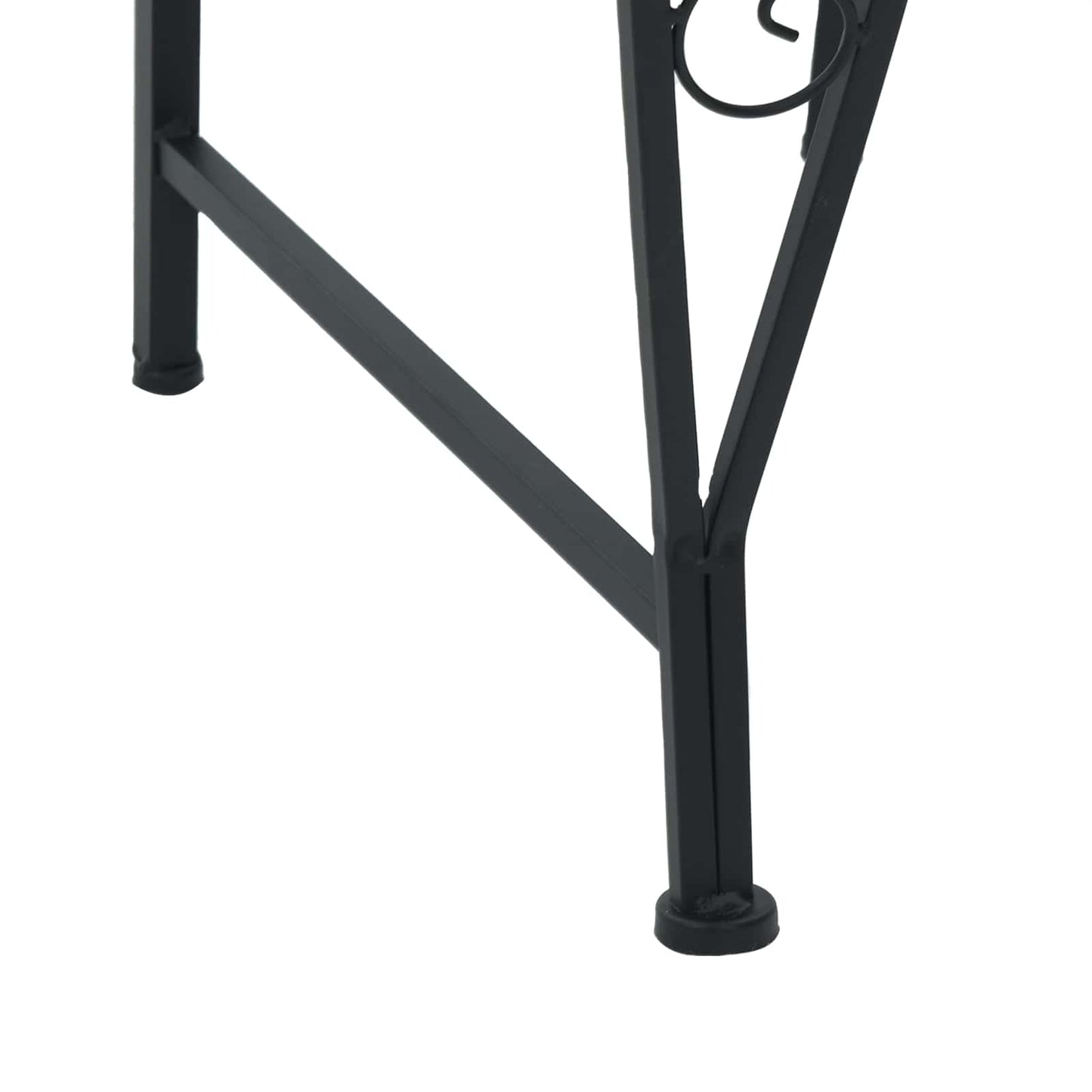 vidaXL Tree Bench 4-Seater 160 x 80 x 89 cm Steel Black Half-round
