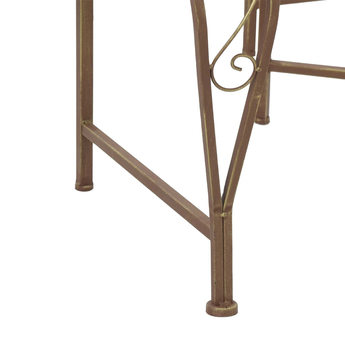 vidaXL Tree Bench 8-Seater Ø 160 x 89 cm Steel Antique Brown Round