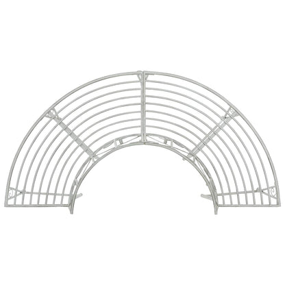 vidaXL Tree Bench 4-Seater 160 x 80 x 89 cm Steel Antique White
