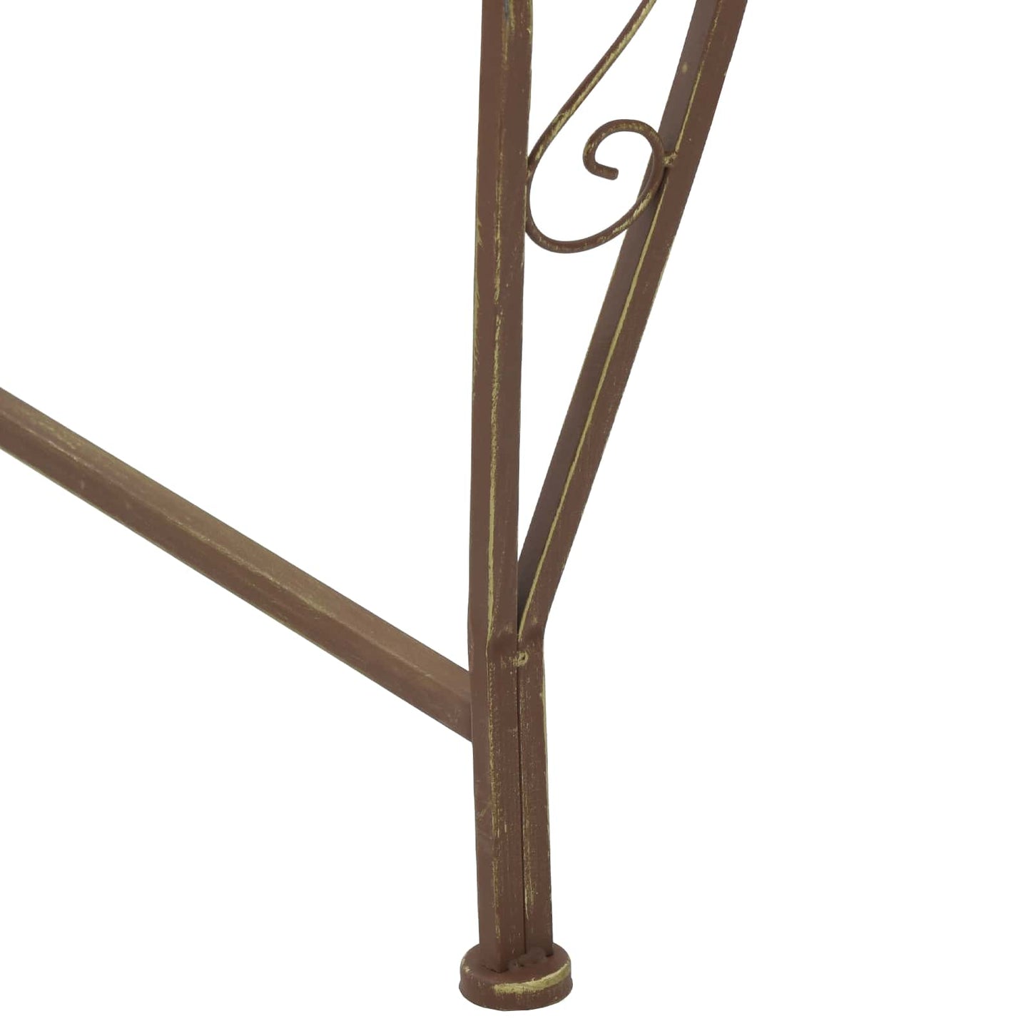vidaXL Tree Bench 8-Seater Ø 160 x 44 cm Steel Antique Brown Round