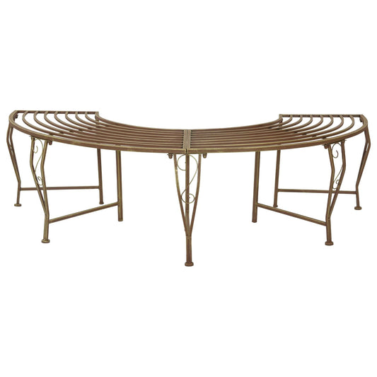 vidaXL Tree Bench 4-Seater 160 x 80 x 44 cm Steel Antique Brown