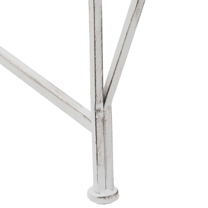 vidaXL Tree Bench 4-Seater 160 x 80 x 44 cm Steel Antique White