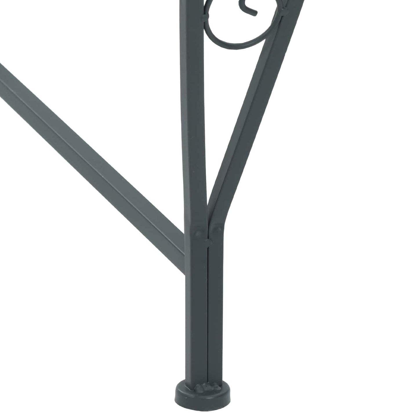 vidaXL Tree Bench 8-Seater Ø 160 x 89 cm Steel Silver Grey Round