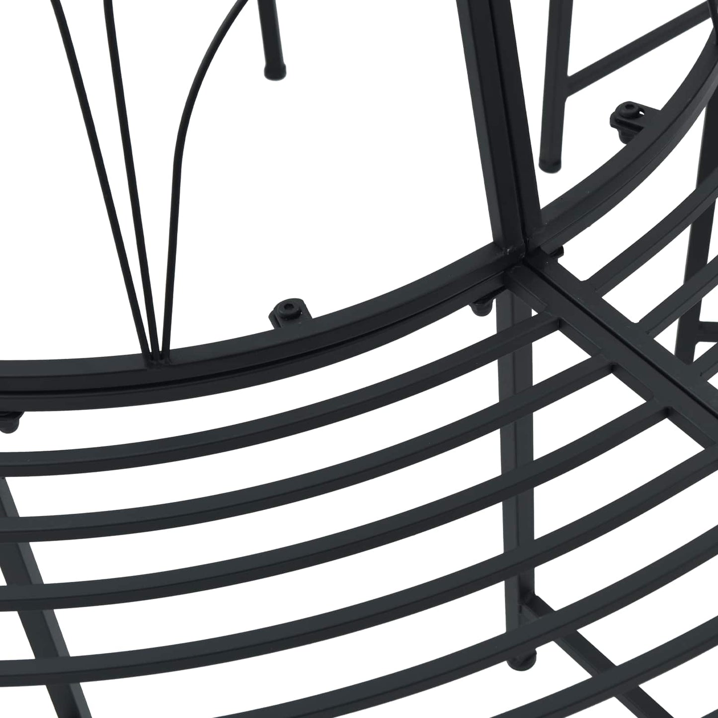 vidaXL Tree Bench 8-Seater Ø 160 x 89 cm Steel Black Round