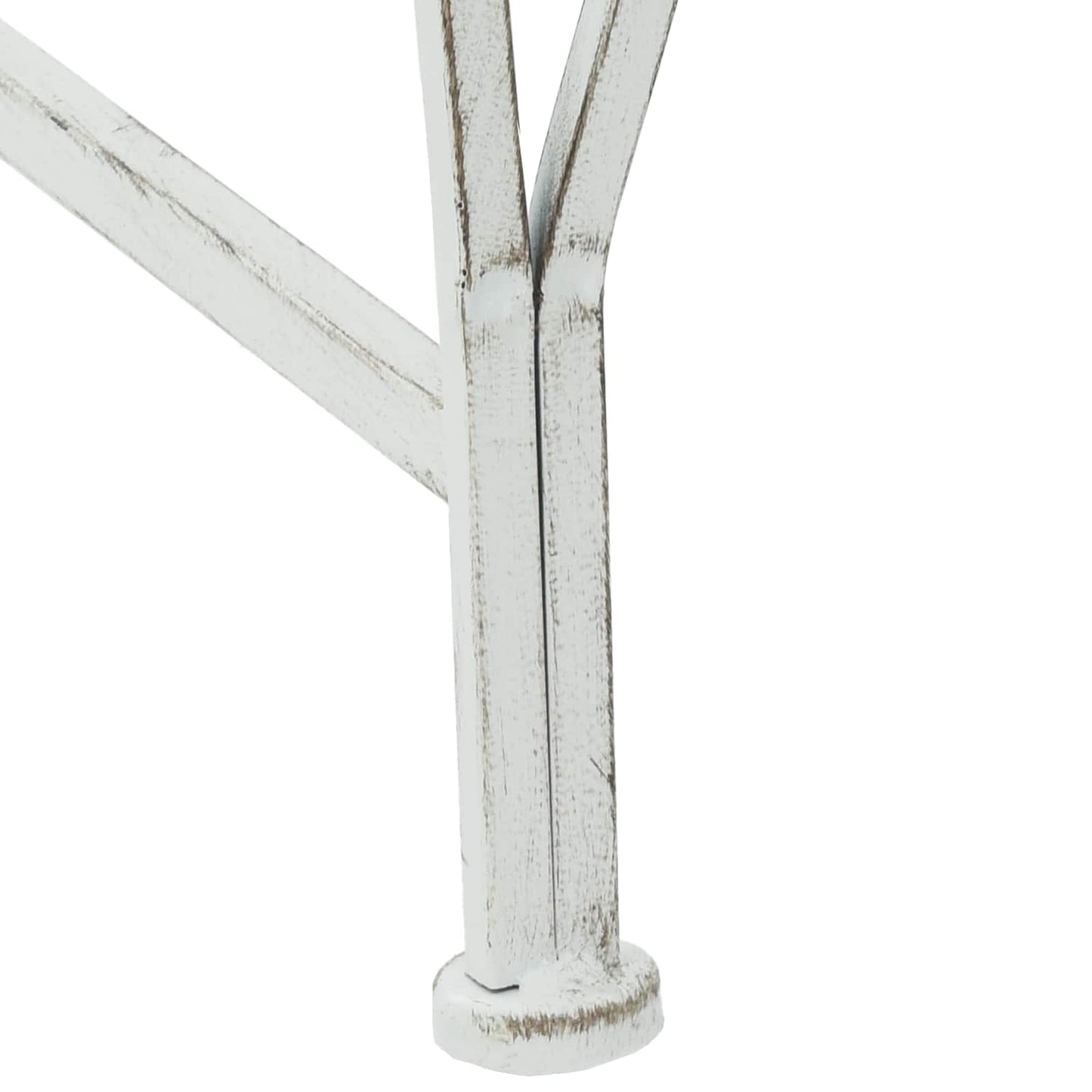 vidaXL Tree Bench 4-Seater 160 x 80 x 89 cm Steel Antique White