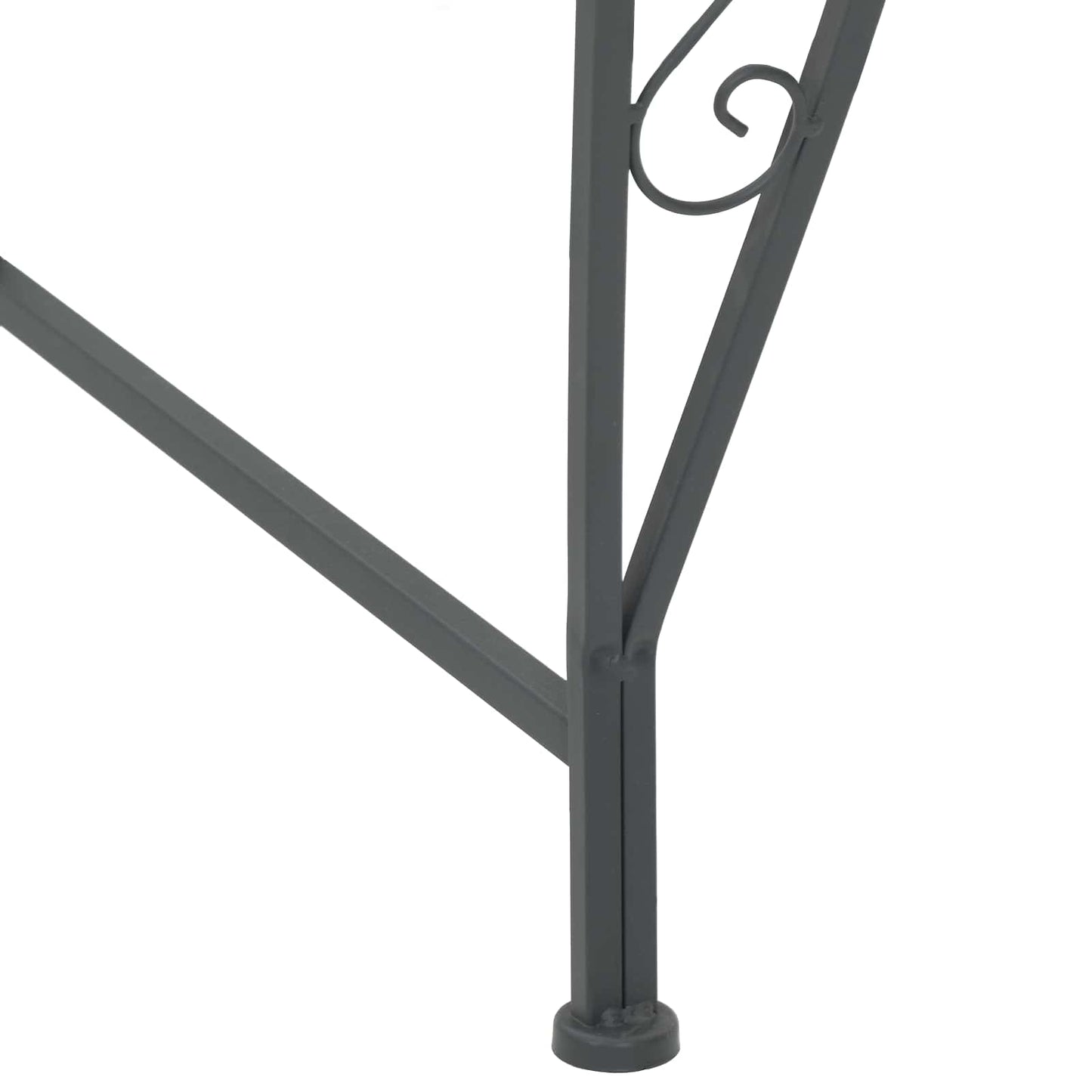 vidaXL Tree Bench 8-Seater Ø 160 x 89 cm Steel Silver Grey Round