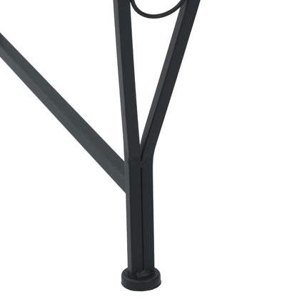 vidaXL Tree Bench 8-Seater Ø 160 x 89 cm Steel Black Round