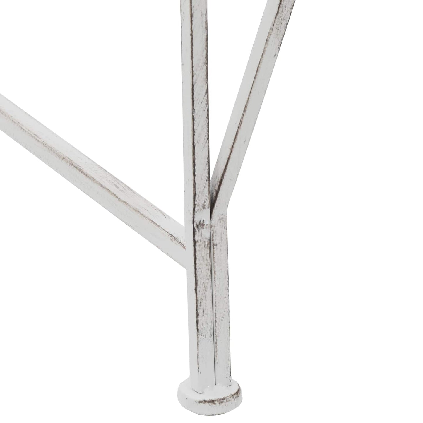 vidaXL Tree Bench 4-Seater 160 x 80 x 89 cm Steel Antique White