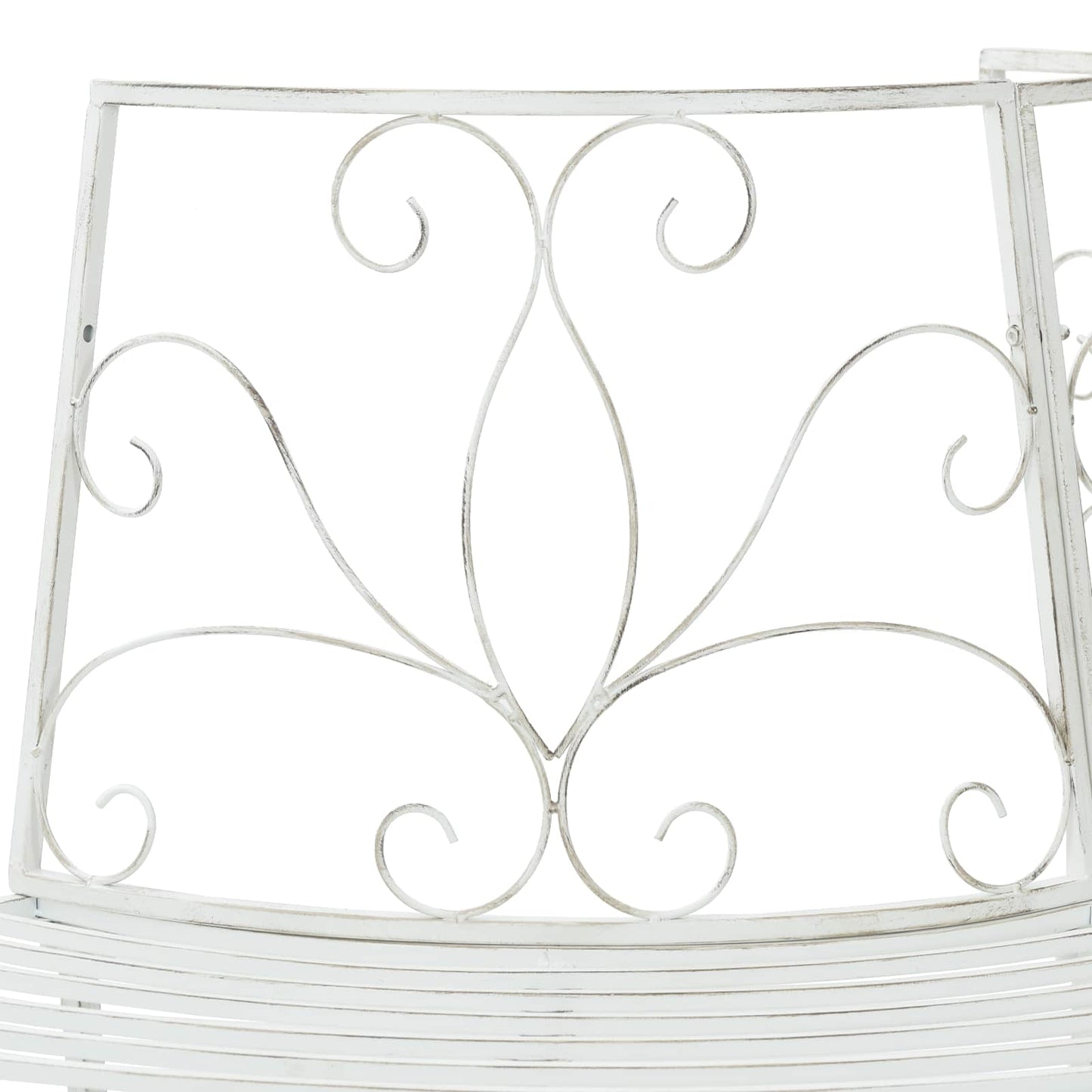 vidaXL Tree Bench 4-Seater 160 x 80 x 89 cm Steel Antique White