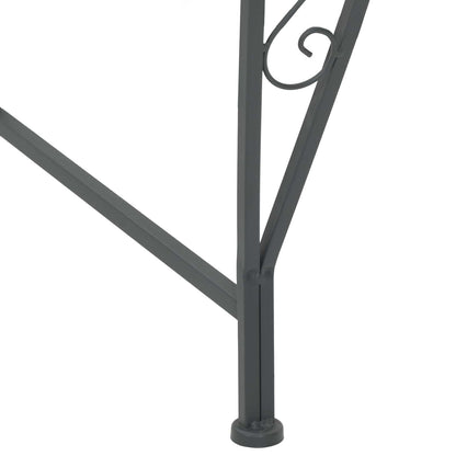 vidaXL Tree Bench 8-Seater Ø 160 x 89 cm Steel Silver Grey Round