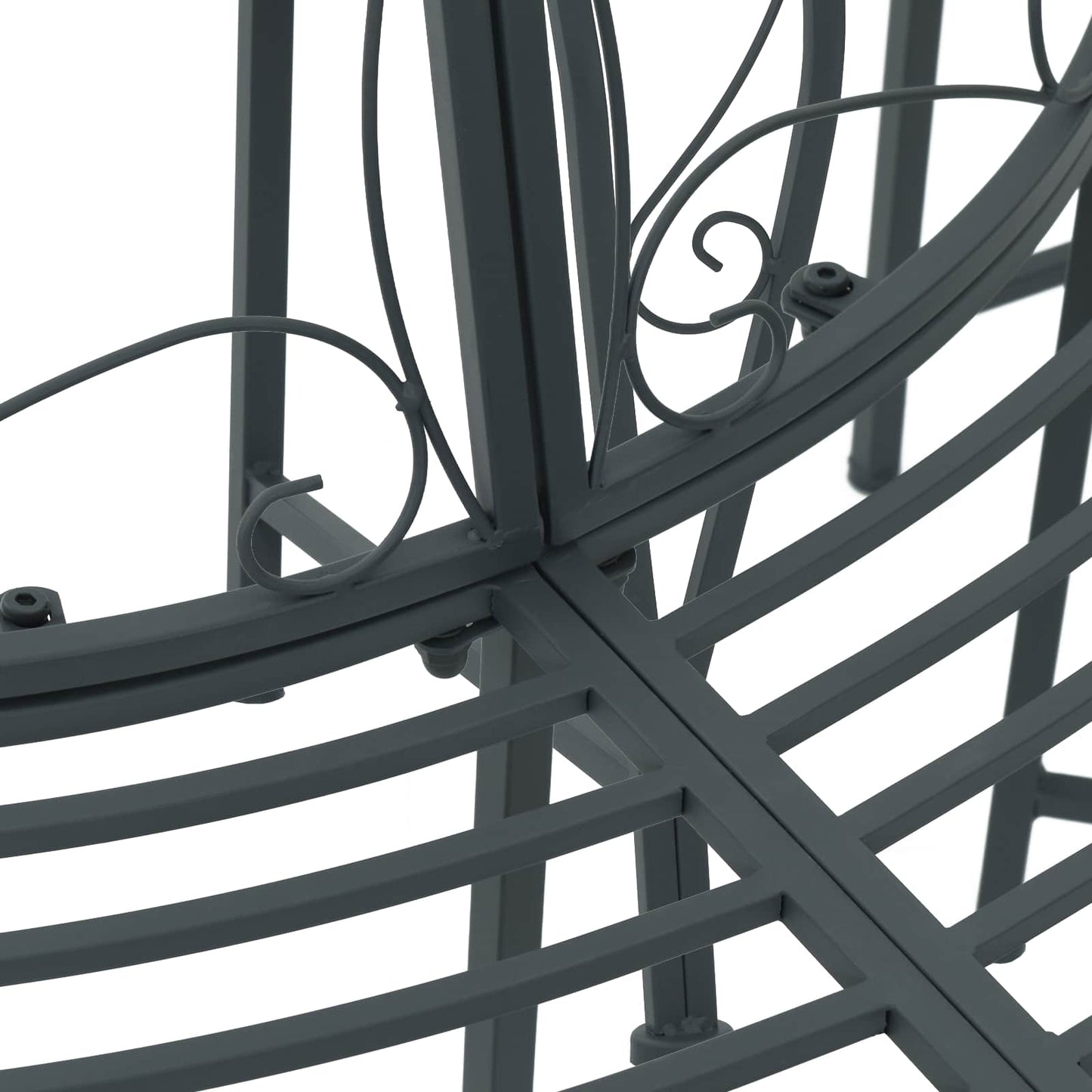 vidaXL Tree Bench 4-Seater 160 x 80 x 89 cm Steel Silver Grey