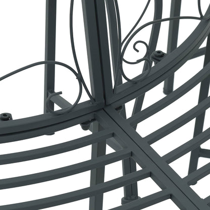 vidaXL Tree Bench 4-Seater 160 x 80 x 89 cm Steel Silver Grey