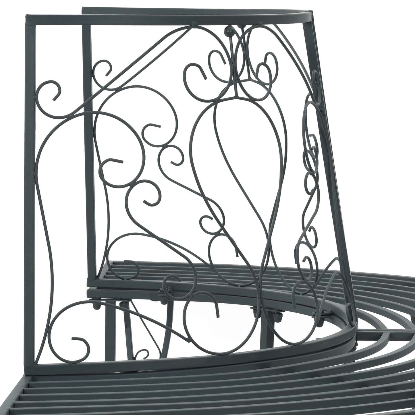 vidaXL Tree Bench 4-Seater 160 x 80 x 89 cm Steel Silver Grey