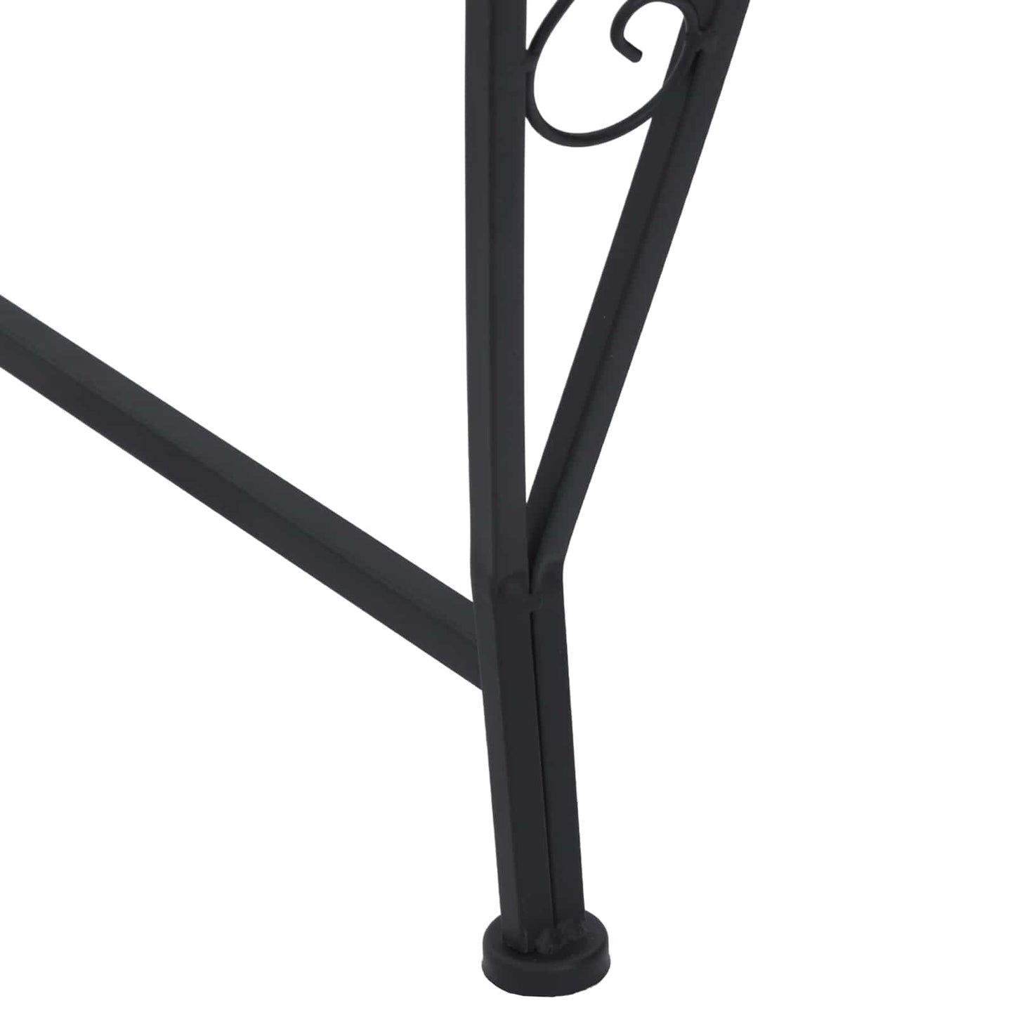 vidaXL Tree Bench 4-Seater 160 x 80 x 89 cm Steel Black Half-round