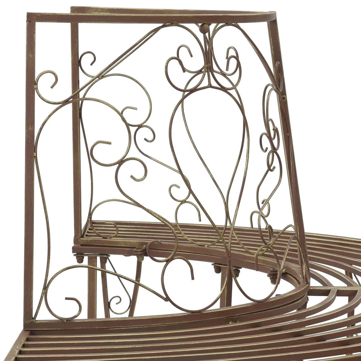 vidaXL Tree Bench 4-Seater 160 x 80 x 89 cm Steel Antique Brown