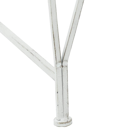 vidaXL Tree Bench 4-Seater 160 x 80 x 89 cm Steel Antique White