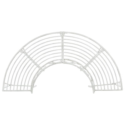 vidaXL Tree Bench 4-Seater 160 x 80 x 89 cm Steel Antique White