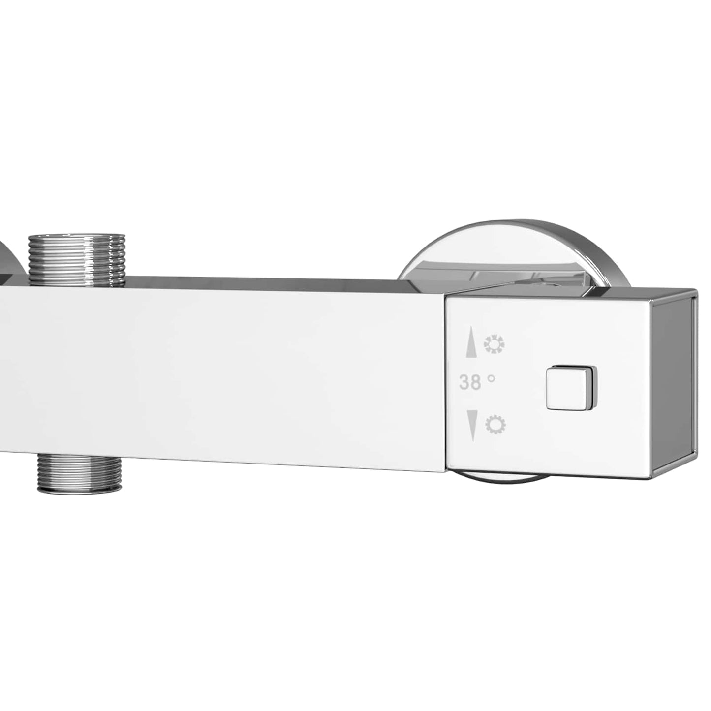 vidaXL Thermostatic Shower Mixer Stainless Steel 201 25.5 x 7 x 6 cm