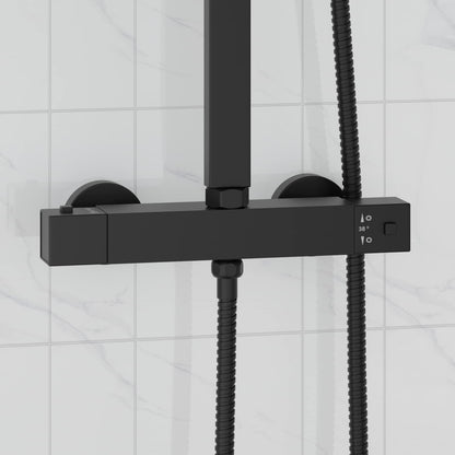 vidaXL Thermostatic Shower Mixer Stainless Steel 201 25.5 x 7 x 6 cm