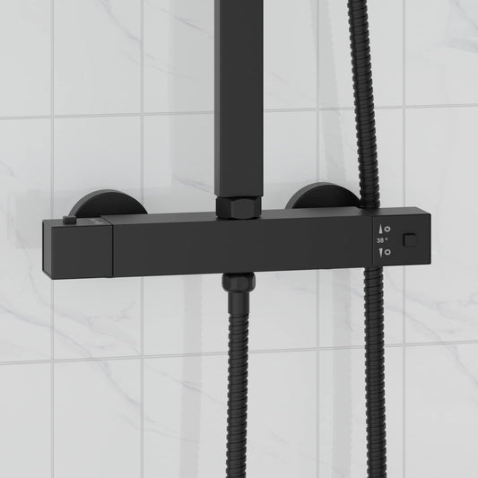 vidaXL Thermostatic Shower Mixer Stainless Steel 201 25.5 x 7 x 6 cm
