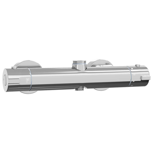 vidaXL Thermostatic Shower Mixer Stainless Steel 201 27 x 8 x 6 cm